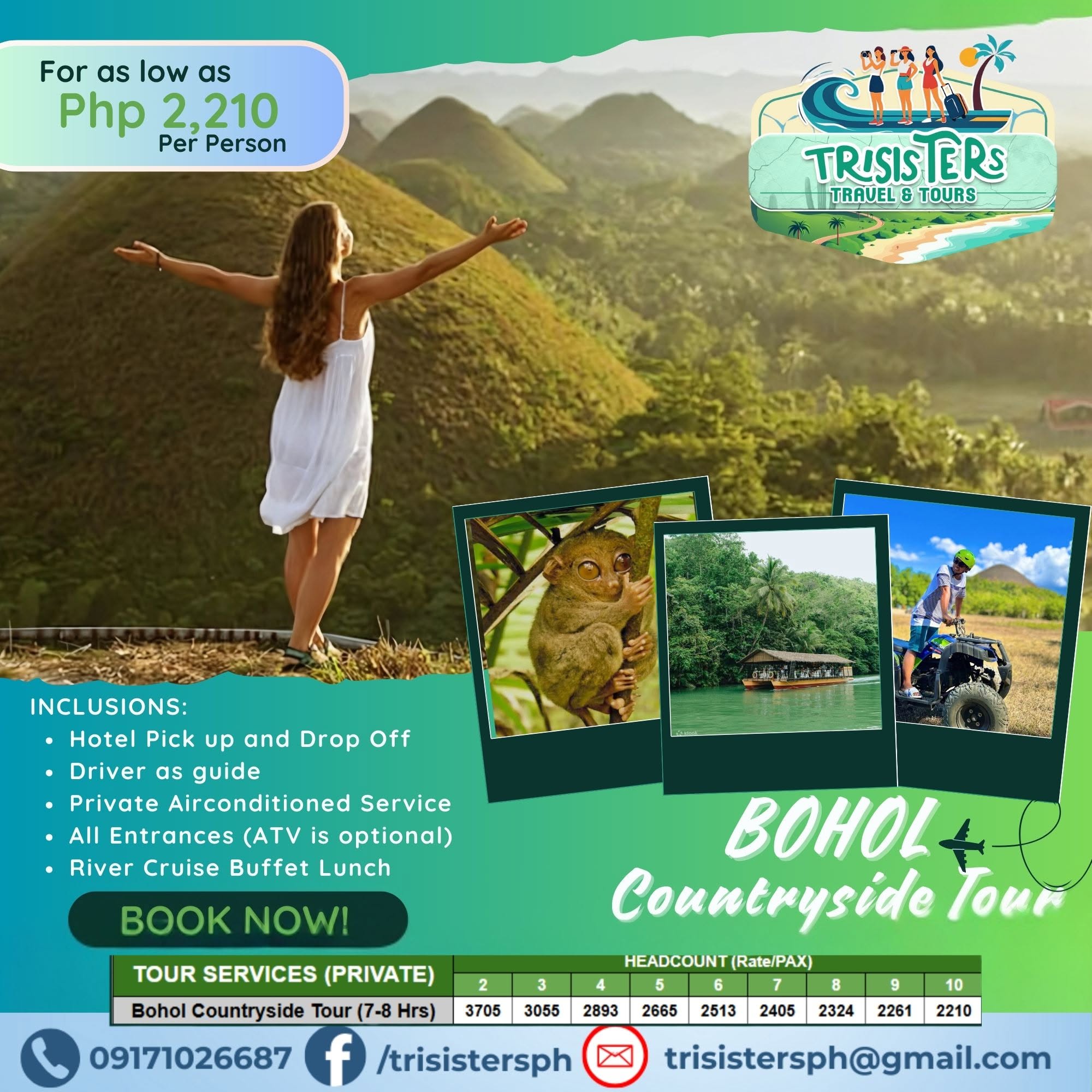 Bohol Countryside Tour published package poster