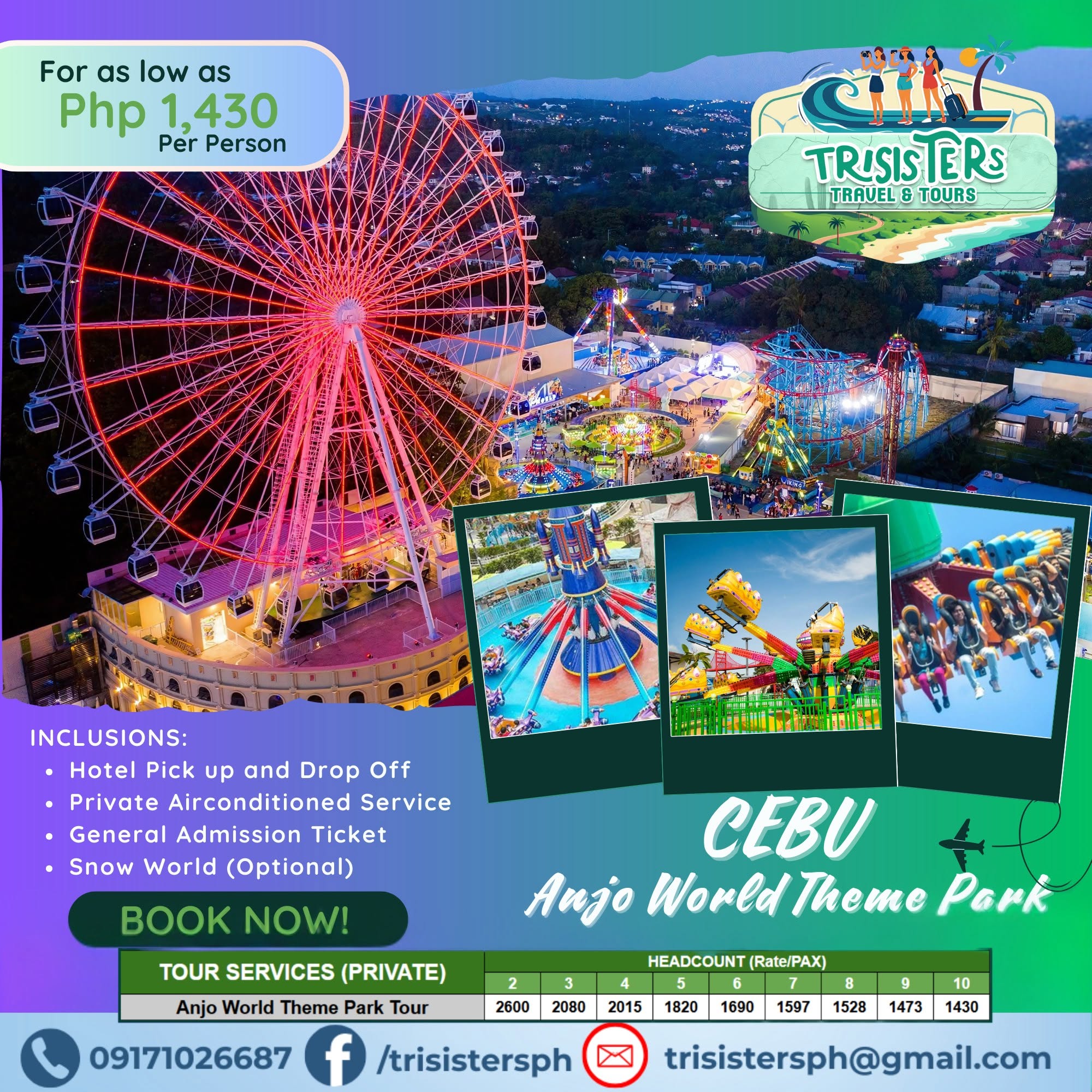 Anjo World Theme Park published package poster