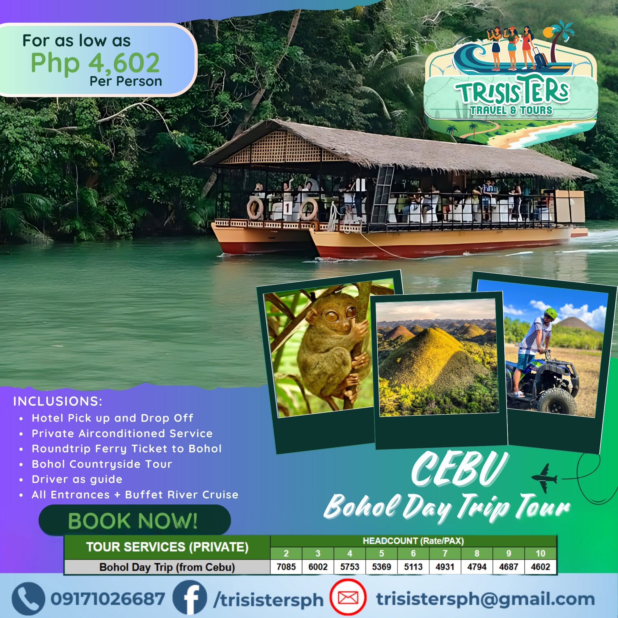 Bohol Day Trip (From Cebu) published package poster