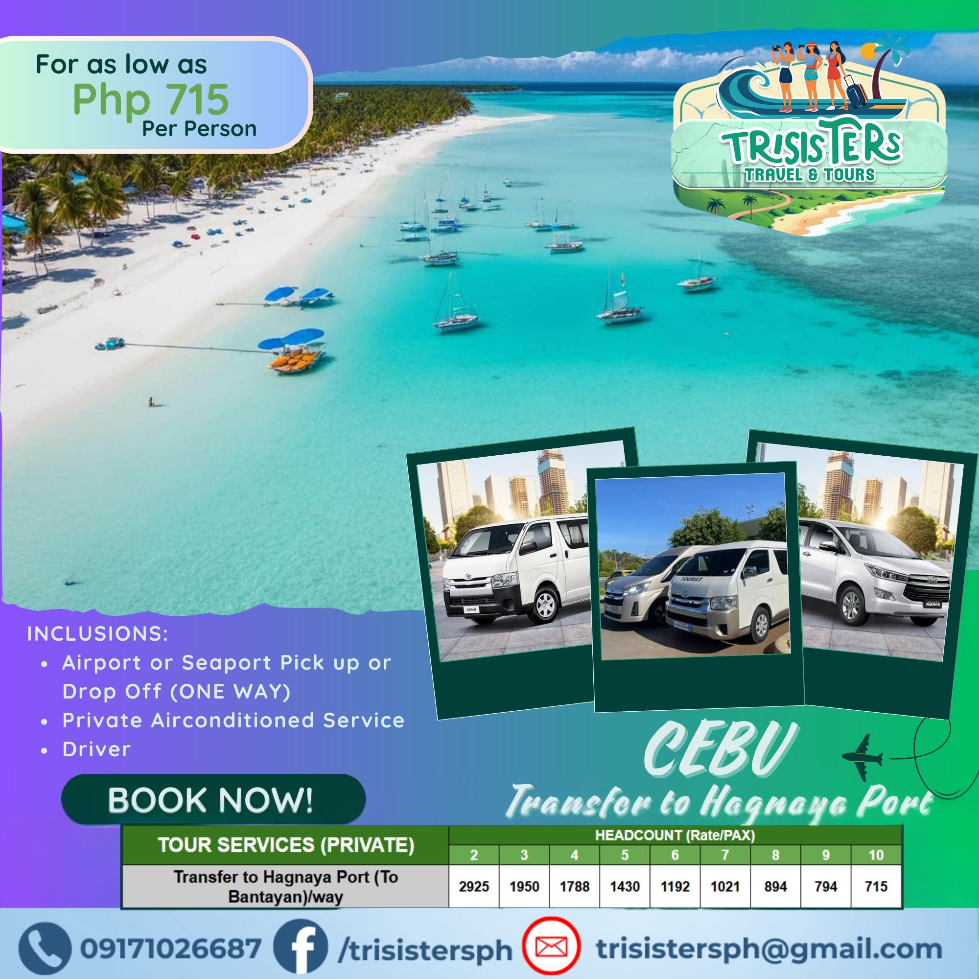 Transfer To Hagnaya Port (To Bantayan) published package poster