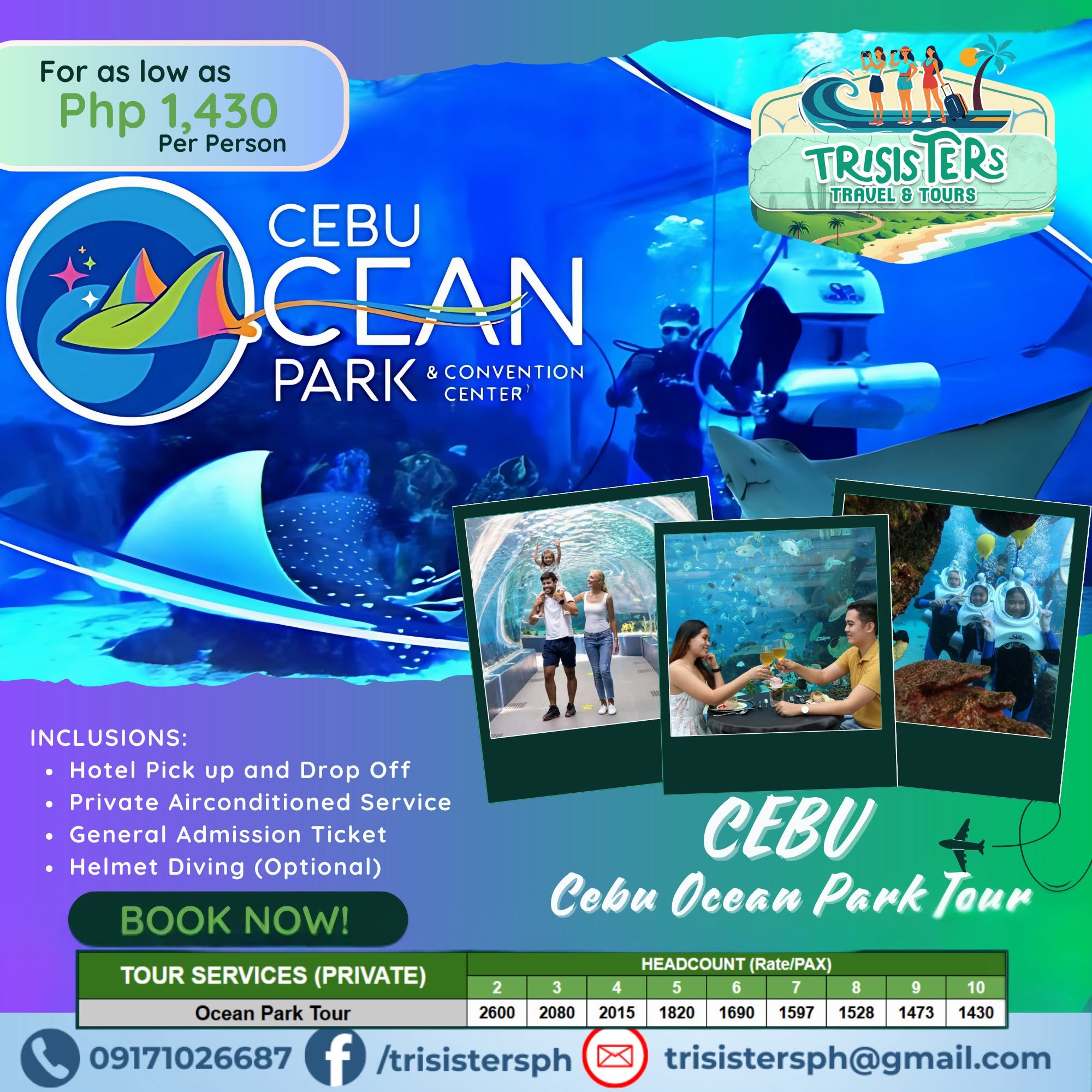 Cebu Ocean Park Tour published package poster