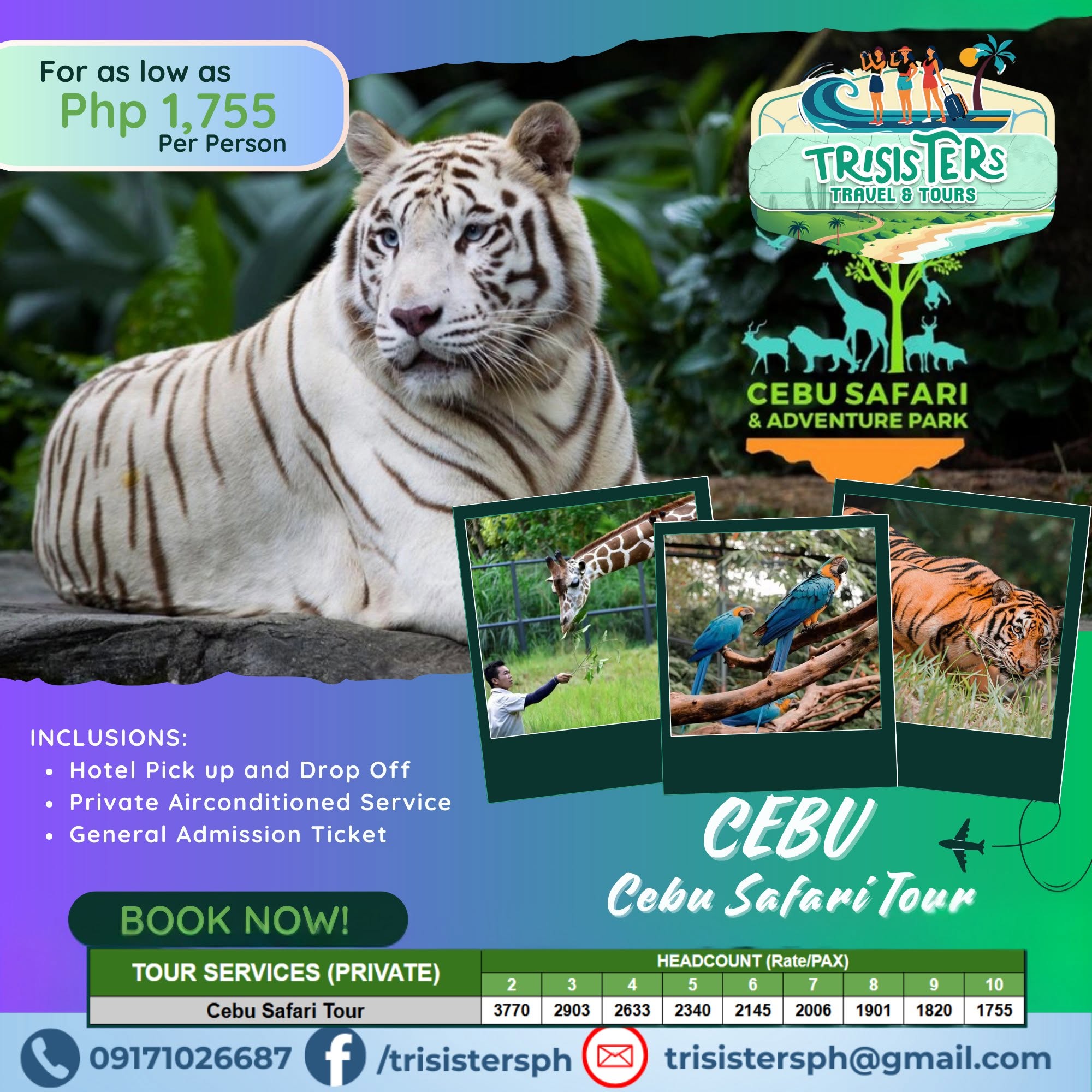 Cebu Safari Tour published package poster