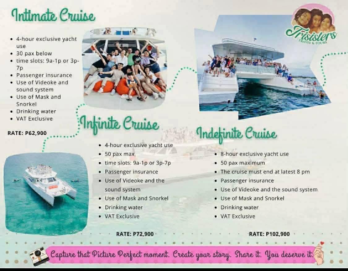 Private Yacht Cruises published package poster
