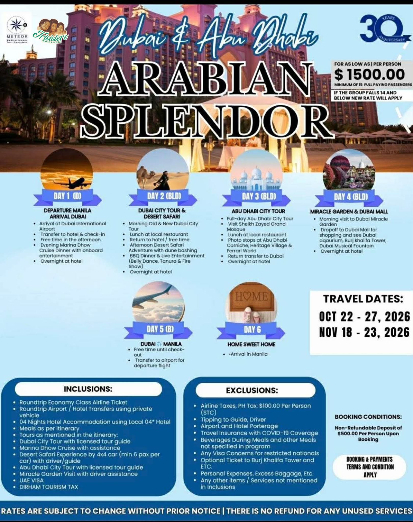 Arabian Splendor: Dubai & Abu Dhabi published package poster