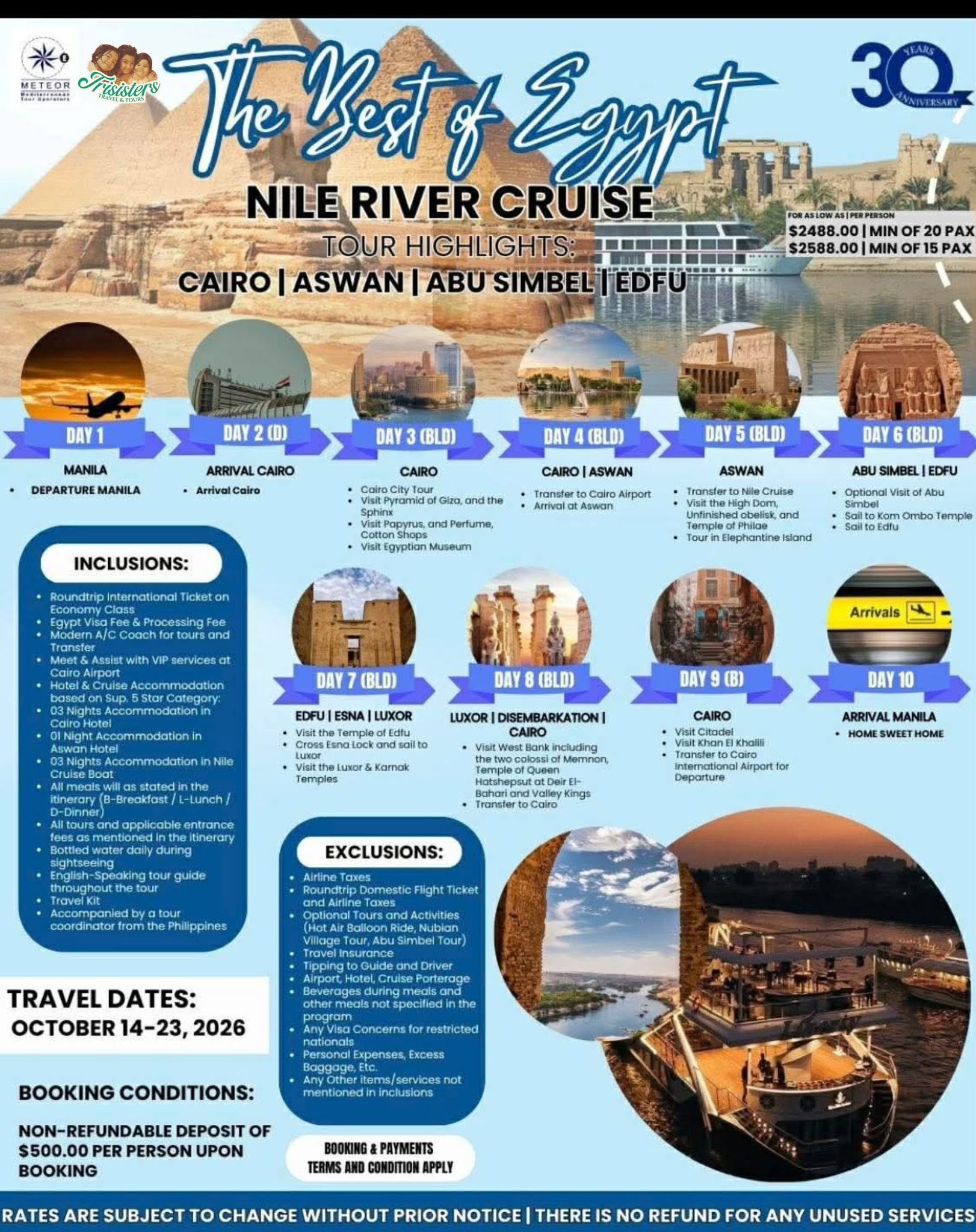 The Best Of Egypt: Nile River Cruise published package poster
