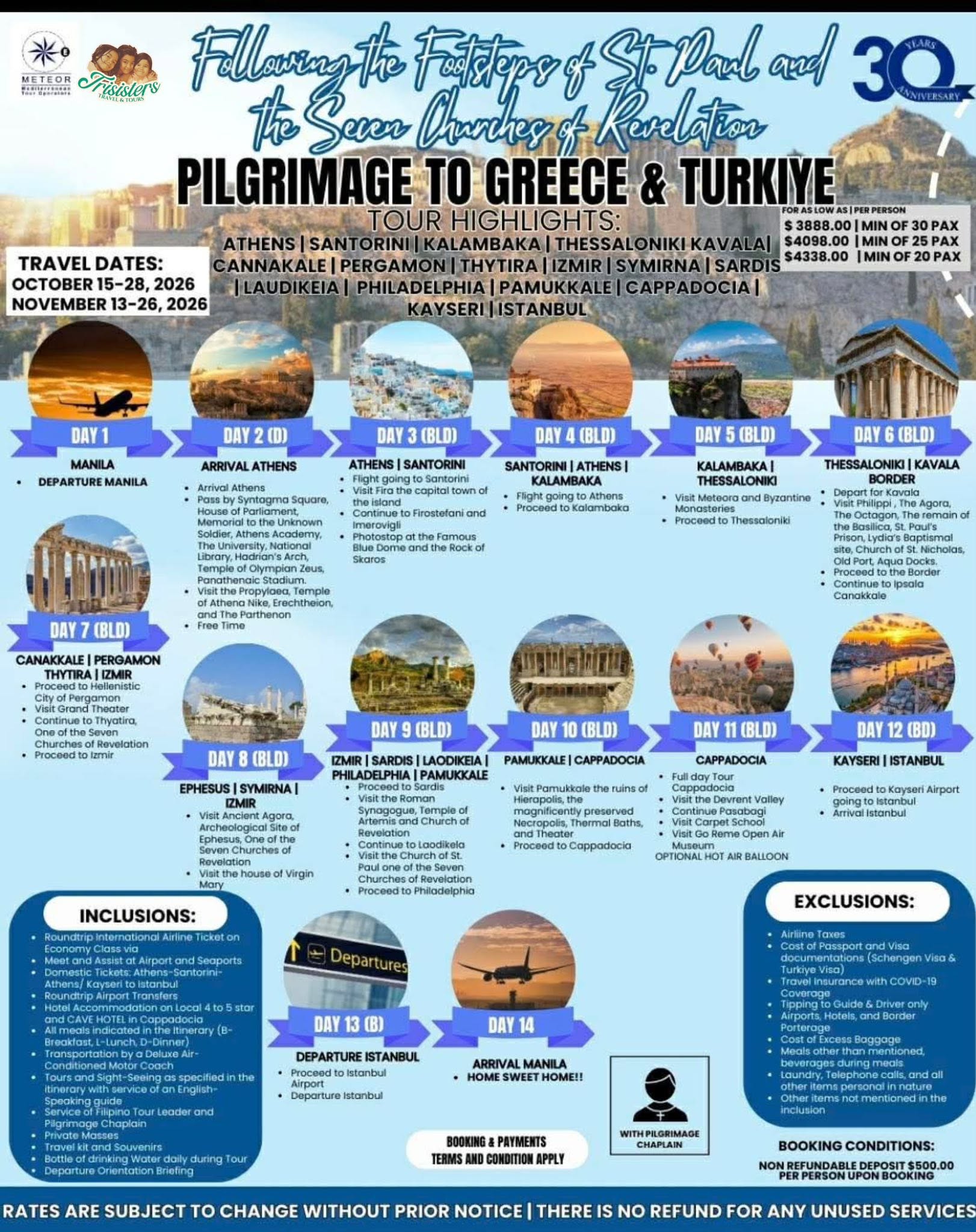 Following The Footsteps Of St Paul And The Seven Churches Of Revelation: Pilgrimage To Greece & Turkiye published package poster