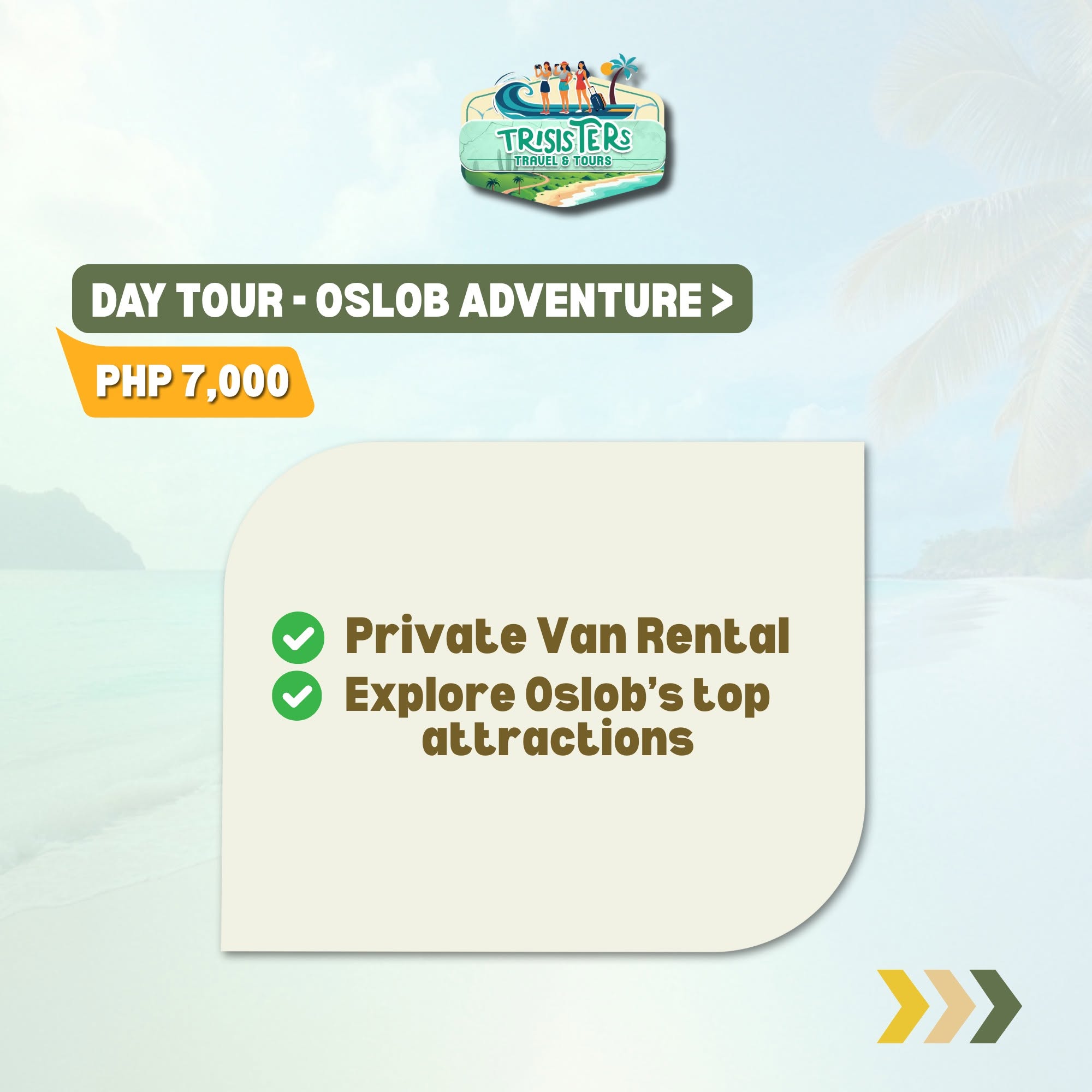 Day Tour – Oslob Adventure (Private Van) published package poster
