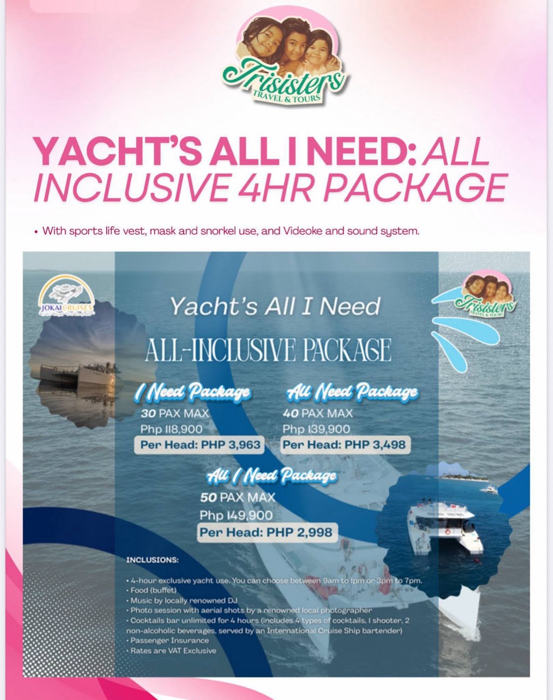 Yacht’s All I Need published package poster